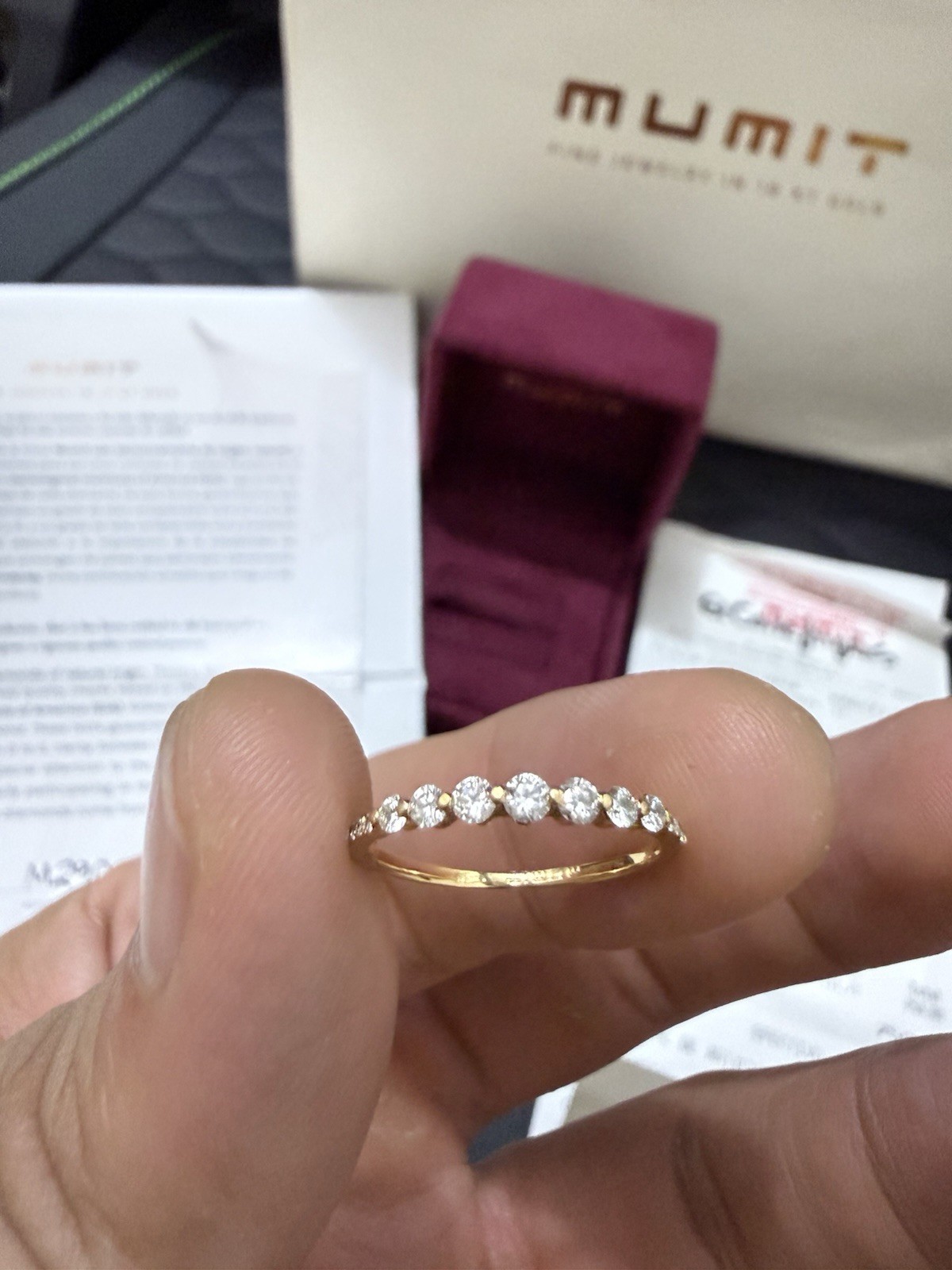 Anillo de oro de 18 kts con diamantes G VS1 con certificado GIA y factura, nuevo