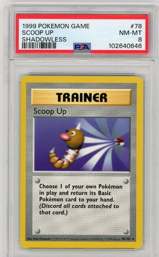 Scoop Up (Shadowless) graded PSA 8 for sale on eBay