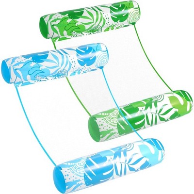 Pool Floats Hängematte Wasserliege Schwimmkissen Aufblasbar 4-in-1