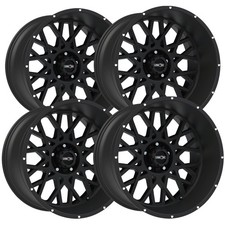 Set Of 4 Vision 412 Rocker 18x9 5x5 -12mm Satin Black Wheels Rims 18 Inch