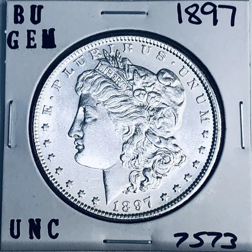 1897 BU GEM MORGAN SILVER DOLLAR UNC MS+++ U.S. MINT RARE COIN 7573