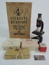 Vintage SEL Students Microscope & slides. Untested. Boxed - Thames Hospice