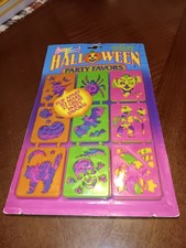 Vintage Lisa Frank 27 Ghoulish Stencils Halloween Party Favors Made in USA NEW