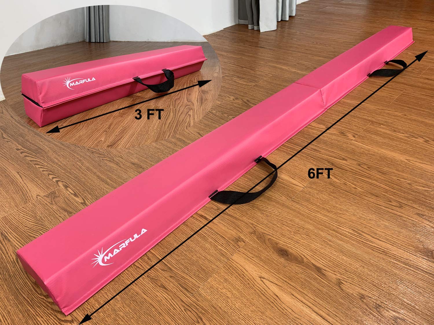 6 FT / 8 FT / 9 FT / 10 FT Balance Beam Folding Floor Gymnastics Equipment fo... thumbnail 2
