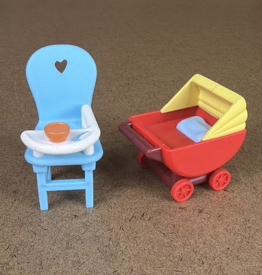 Peppa Pig Cousin Baby Alexander s HIGH CHAIR and STROLLER Accessories As Shown!