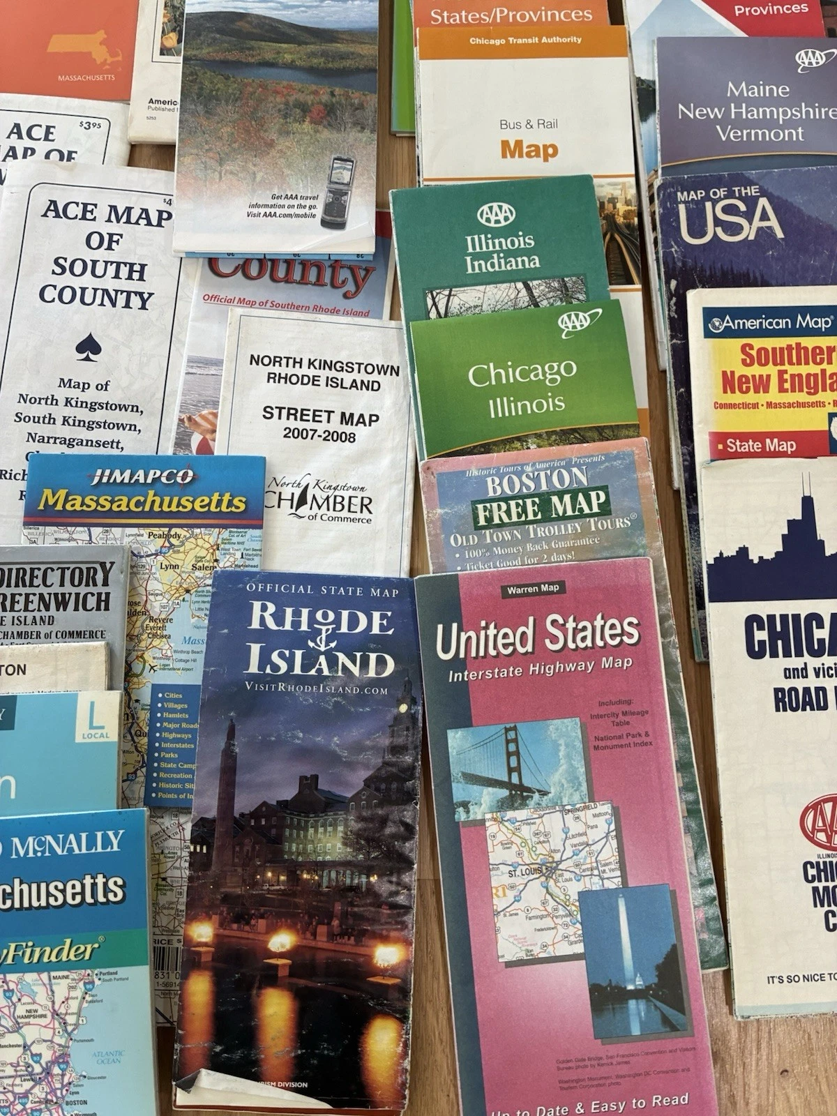 Lot of 78  Vintage USA Road Maps - New England, Oregon, Chicago, Tamps,USA, etc. image 10