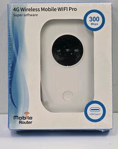 4G Wireless Mobile Pocket Router-WIFI Pro-300 MBPS- USB Type C New Sealed Box 