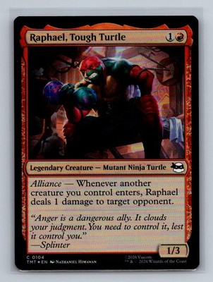104 Raphael, Tough Turtle NM Teenage Mutant Ninja Turtles Foil