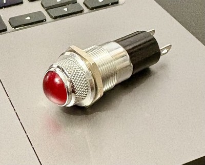 Dialco RED nos GLASS lens dash gauge panel light Hot Rod 5/8 w Bulb vintage