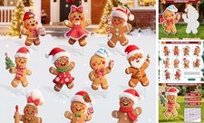Gingerbread Outdoor Christmas Decorations PCS Christmas Yard Signs, 10