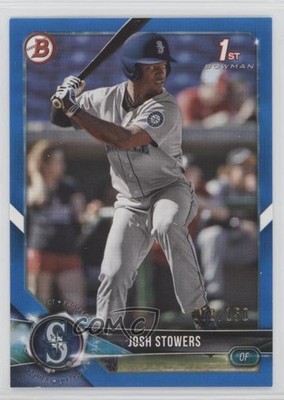 2018 Bowman Draft Blue 73/150 Josh Stowers #BD-190 3pb
