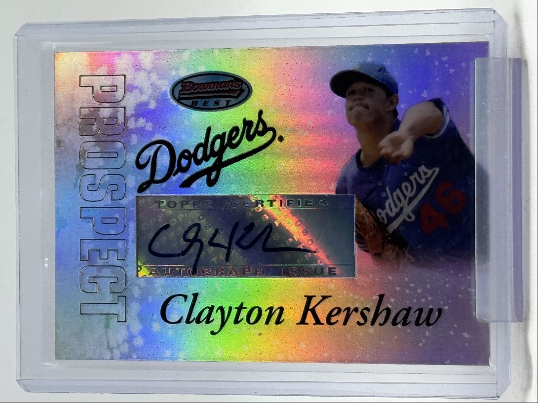 CLAYTON KERSHAW 2007 BOWMAN'S BEST PROSPECT AUTOGRAPH DODGERS AUTO Q3562