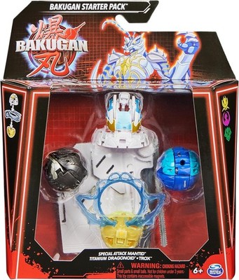 Bakugan Starter Pack - Special Attack Mantid Titanium Dragonoid Trox - Neu & OVP