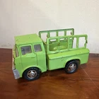 Vintage Louis Marx Utility Truck MCMLXXI 1971 Pressed Steel Lime Green