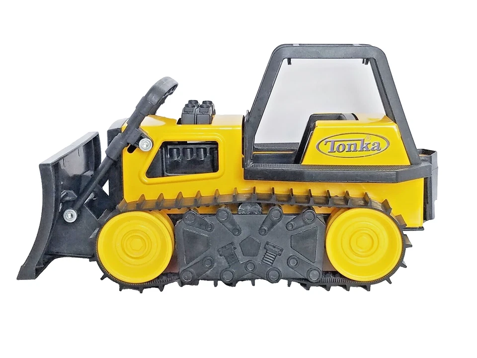 Bulldozer Tonka Toy 92961 amarillo acero prensado construcción Hasbro 1999 Foto 2 de 4