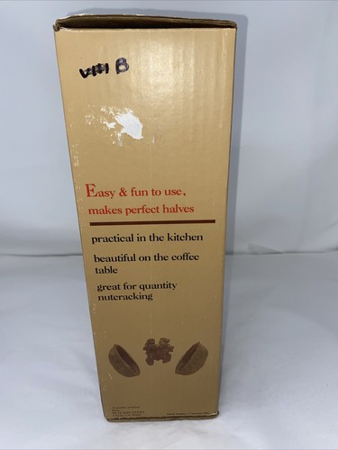Vintage 1983 Blockbusters Wisecracker - Nutcracker Oak Brass Mallet & Nut Holder - Picture 4 of 9