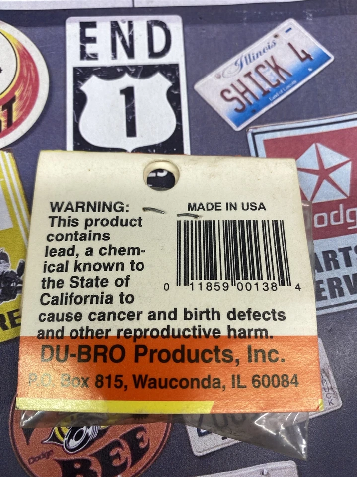 Dubro #138: 3/32Nickel Plated Dura Collars NewInPackage 🇺🇸 Shipped - Image 2 of 4