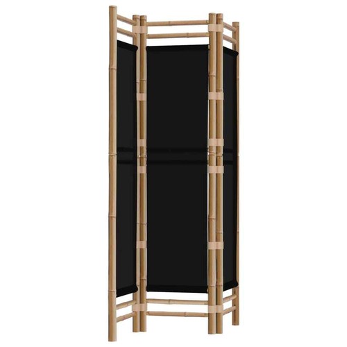 NNEVL Folding 3-Panel Room Divider 120 cm Bamboo and Canvas - Picture 5 of 9