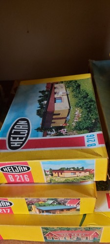 Vintage HELJAN HO model BUILDING KITS train shops petrol STATIONS kit buildings - Picture 358 of 493