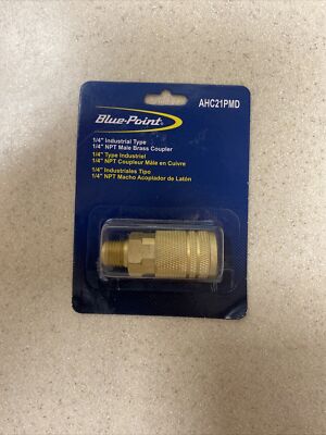 Blue Point Quick Coupler Blue-Point 1/4” NPT Male Brass Coupler AHC21PMD | eBay