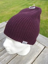 SATILA of Sweden - Longer Wine Beanie Hat 80% LAMBSWOOL UNISEX Tags