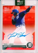 2021 Topps Now Road to Opening Day MIGUEL CABRERA RED AUTO Autograph TIgers 7/10