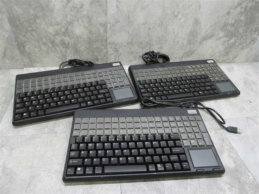 3 x Cherry SPOS Multifunctional & Programmable 123-Key USB Keyboard w/ Touchpad