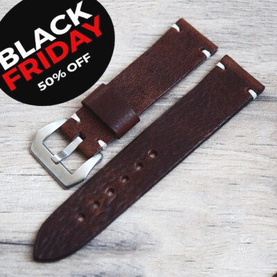Uhrenarmband Leder 22mm 24 mm Büffel Lederarmband Handarbeit band leather
