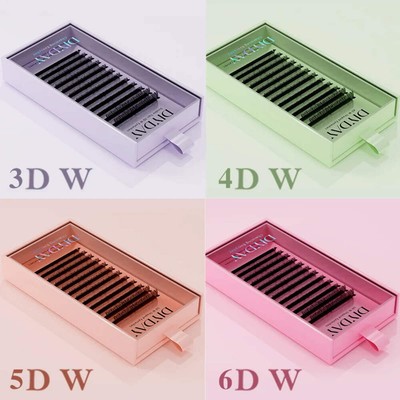 DIYDAY W-Form Wimpernverlängerung 3D-8D Bloom Fans Weich Natürlich Salon-Look
