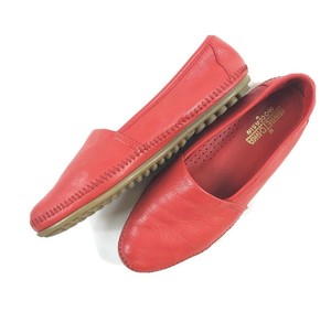 red leather moccasins