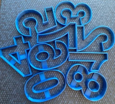 Cookie Baking Cutters Numbers 0 1 2 3 4 5 6 7 8 9 Number Birthday cake Icing UK