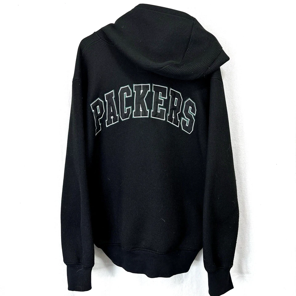 Suéter con Capucha Green Bay Packers Para Hombres L Negro Cremallera Completa NFL G-III Sudadera Papá Foto 2 de 4