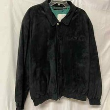 Galleria Coat Benson & Hedges Suede Dark Green Jacket Size Xl Woman's Nwt
