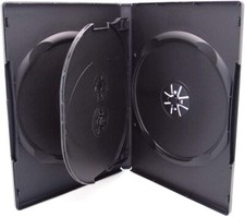 Lots Black Standard 4 DVD Storage Replacement Case Box 14mm 4 Discs Holder Flap