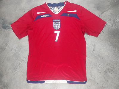 England Away Jersey 2008 David Beckham #7 Umbro L | eBay