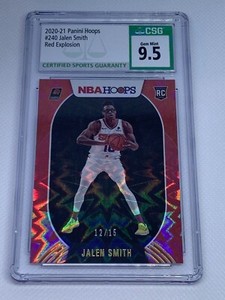 2020 Panini Hoops Basketball Red Explosion Jalen Smith #240 PSA 9
