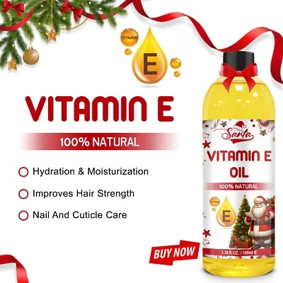 100% natürliches SANTA Vitamin E Öl - Feuchtigkeit, Haarstärke, Nagel- & Nagelhautpflege
