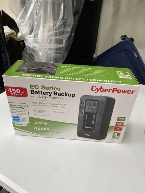 CyberPower EC450G Ecologic UPS System 450VA/260W 8 Outlets