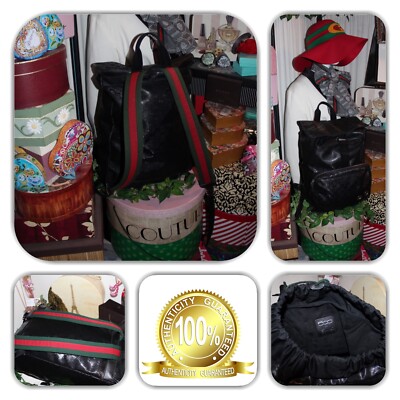 GUCCI FIAT 500C BY GG IMPRIME BLACK BACKPACK! (LIMITED EDITION) FIERCE GUCCI FIAT 500C BY GG IMPRIME BLACK BACKPACK  main image 4