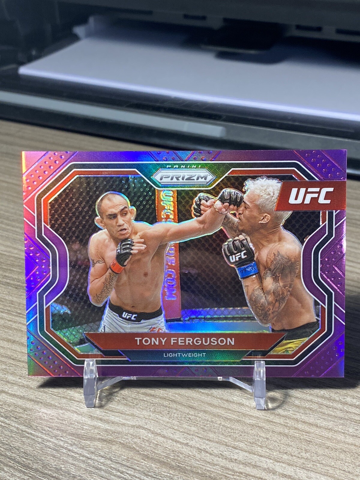 Tony Ferguson 2021 Panini Prizm Purple Parallel 011/149 UFC 274 Debut Prizm!