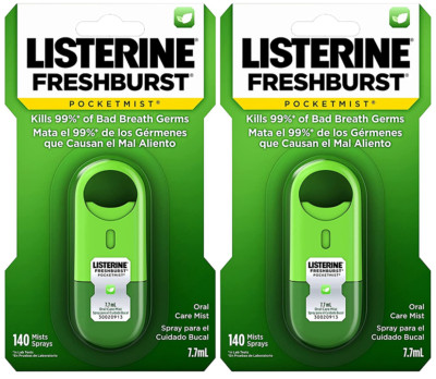 2 Pack- Listerine Freshburst Oral Care Pocket Mist, 140 Mists Sprays 