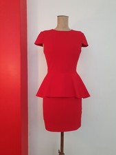 Alice & Olivia Peplum Dress Red 2    Fits AU 8  EU XS-S