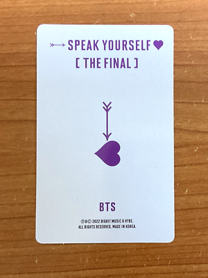 BTS WORLD TOUR LOVE YOURSELF SPEAK YOURSELF THE FINAL DVD Jimin