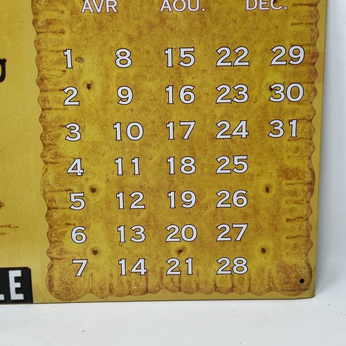 Vintage Tin Sign Lu Lu Biscuits Calendar Lefevre-Utile Cartexpo Editions - Picture 4 of 10