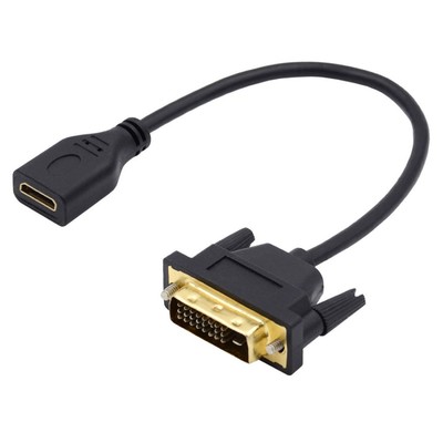 Jimier Micro HDMI to DVI Cable Mini HDMI 1.4 Female to DVI 24+1 Adapter Cable