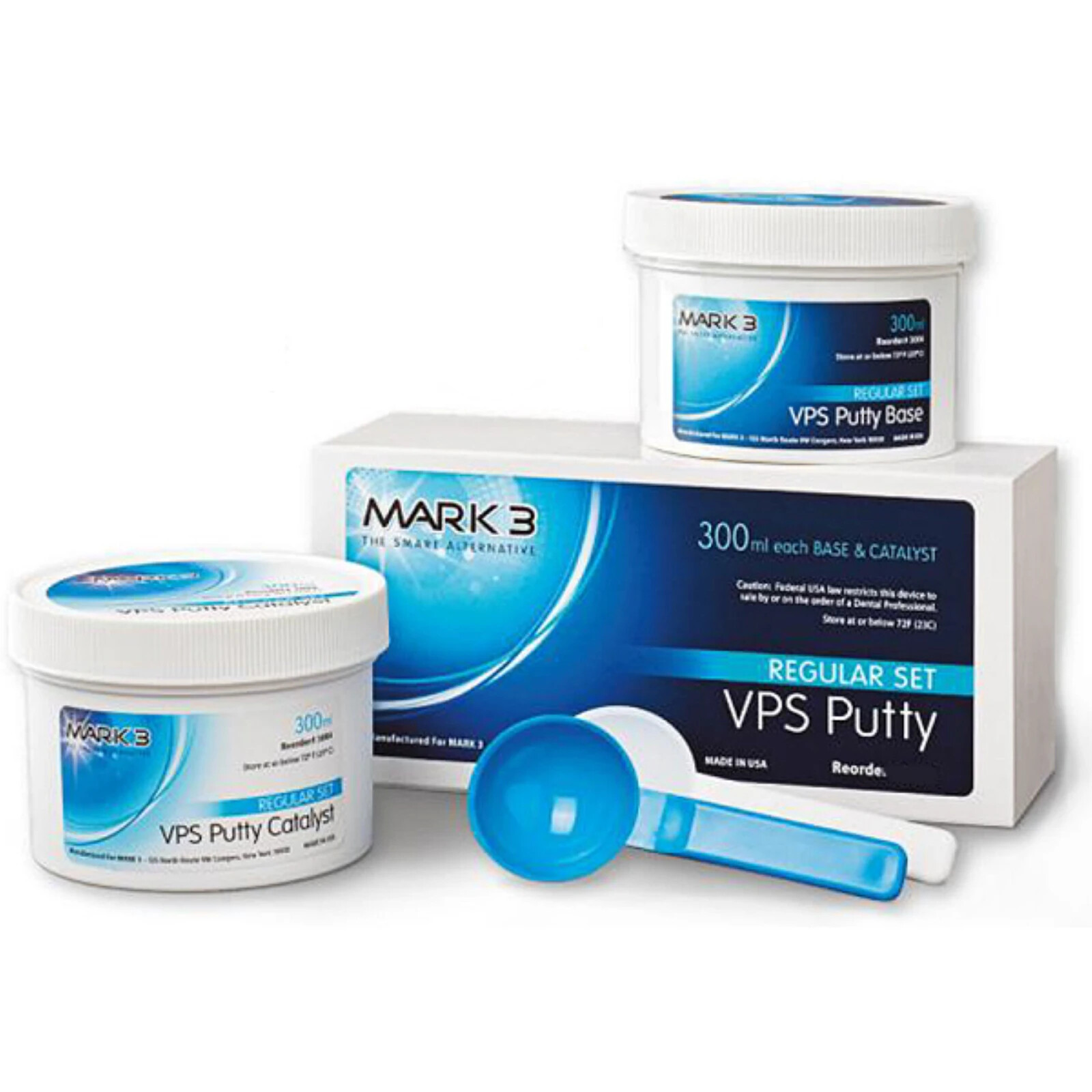 MARK3 VPS Putty Impression Material 600ml ( 300ml Base &300ml Catalyst ...