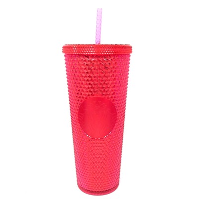 starbucks 2019 holiday studded tumbler neon pink
