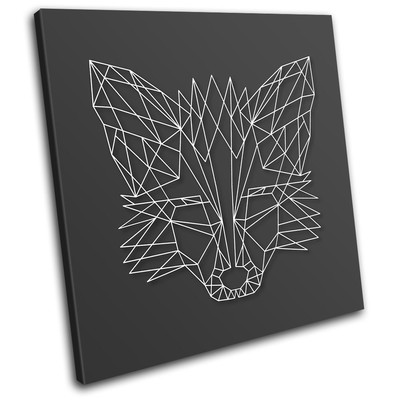 Fennec Fox Abstract Animals SINGLE Leinwand Wand Kunst Bild drucken
