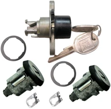 New CHEVY PONTIAC GM OEM Black Doors/Trunk Lock Key Cylinder Set With 2 Keys