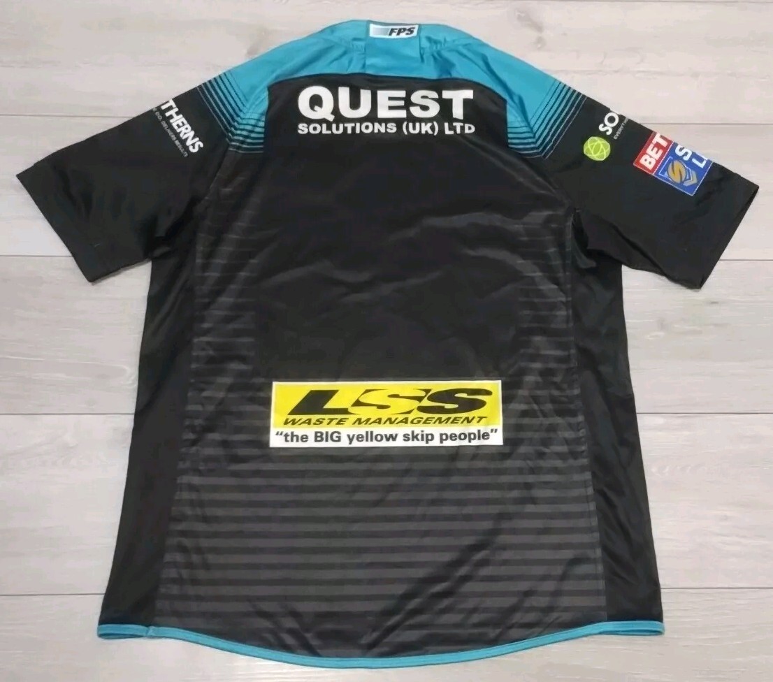 Maillot Rugby Leeds Rhinos Vintage away ISC Jersey England Ligue Shirt - L